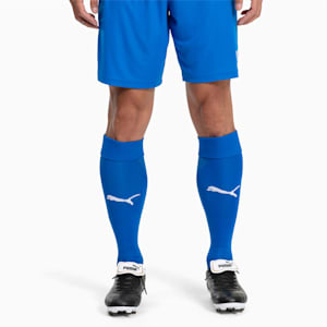 Liga Soccer Socks [1 Pair], Electric Blue Lemonade-Puma White, extralarge